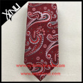 Pas cher 100% Soie Jacquard Tissé Rouge Paisley Mariage Mens Grossiste Cravates